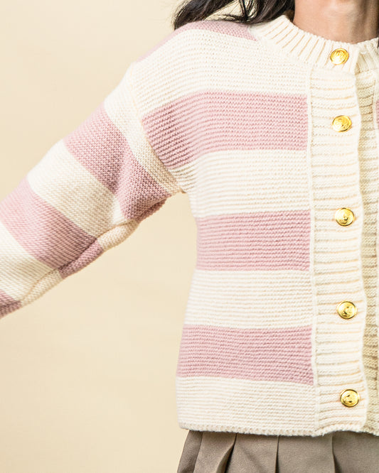 BELTINA Stripe Cardigan