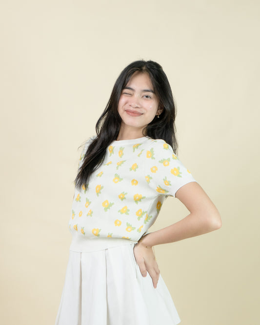 DANICA Floral Knit Top