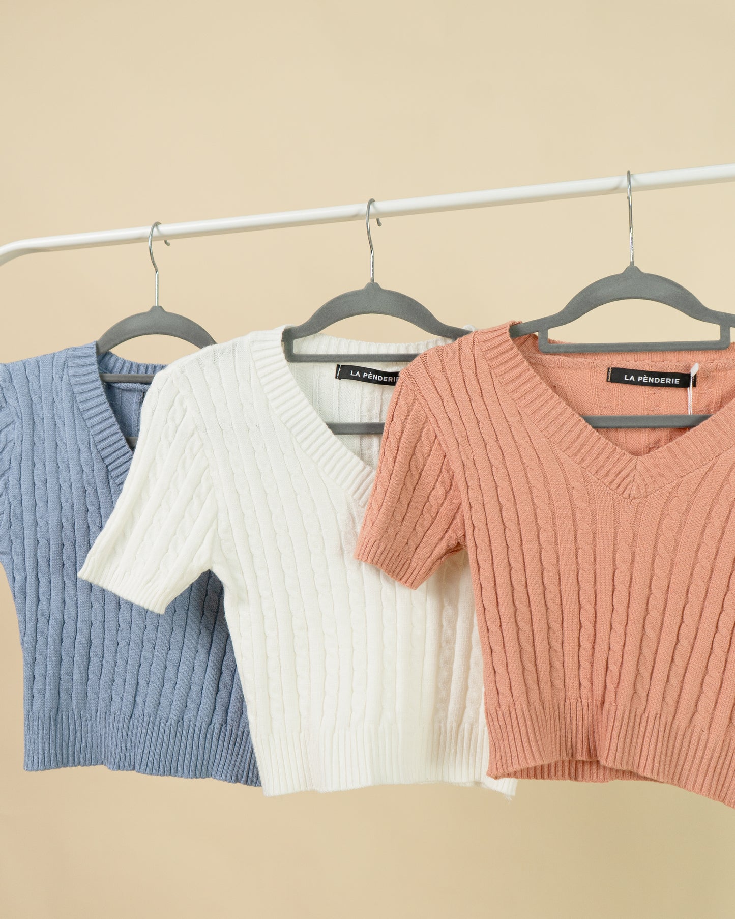 SELENA Cable knit Top