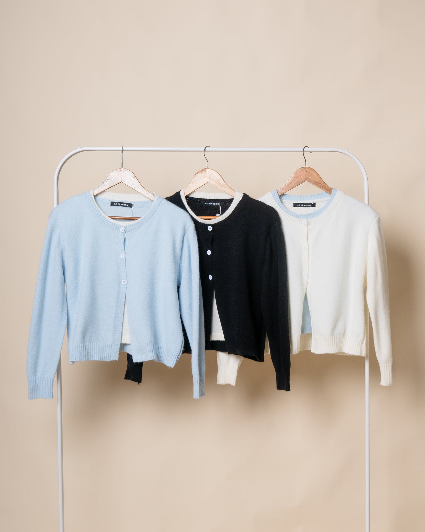 SOLIN Faux-Shirt Cardigan