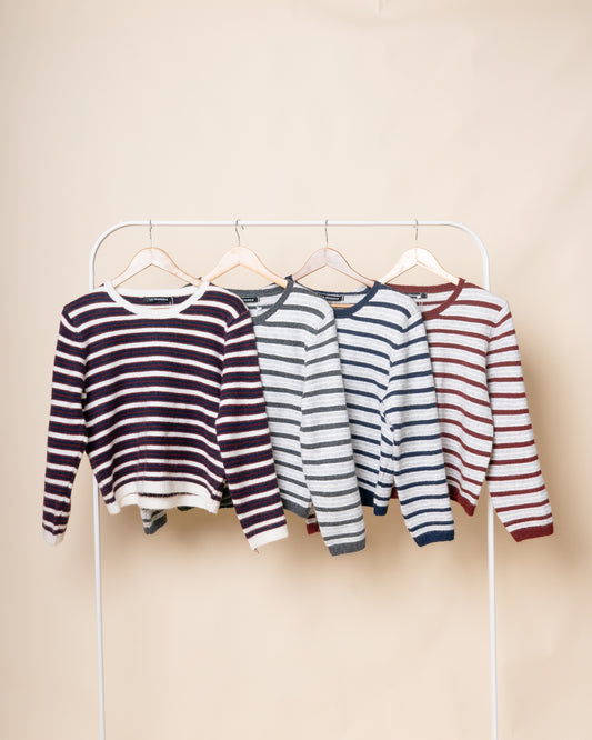 ZYRA Striped Knit Pullover