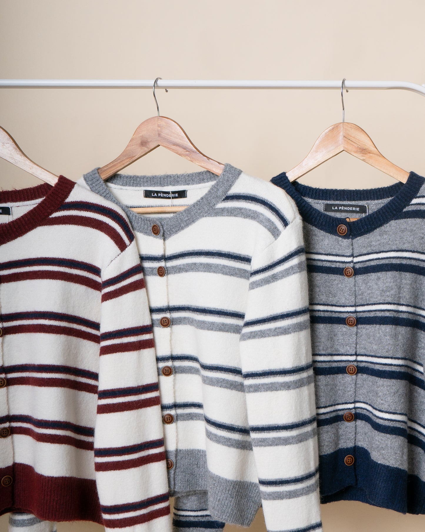 VIDA Striped Knit Cardigan