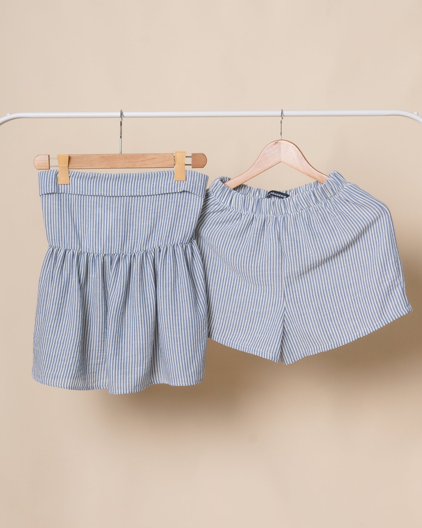 ARIVELLE Tube Peplum + Shorts Set