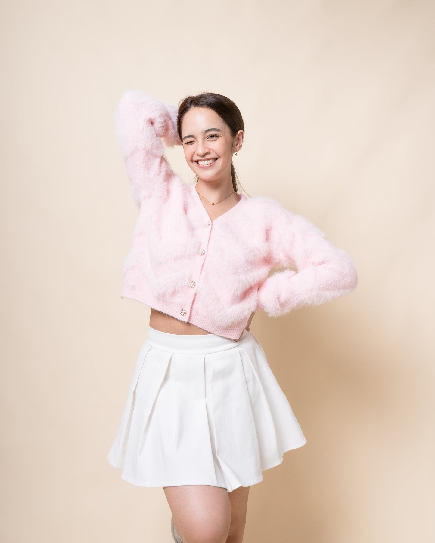 TOVA Faux-Fur Cardigan
