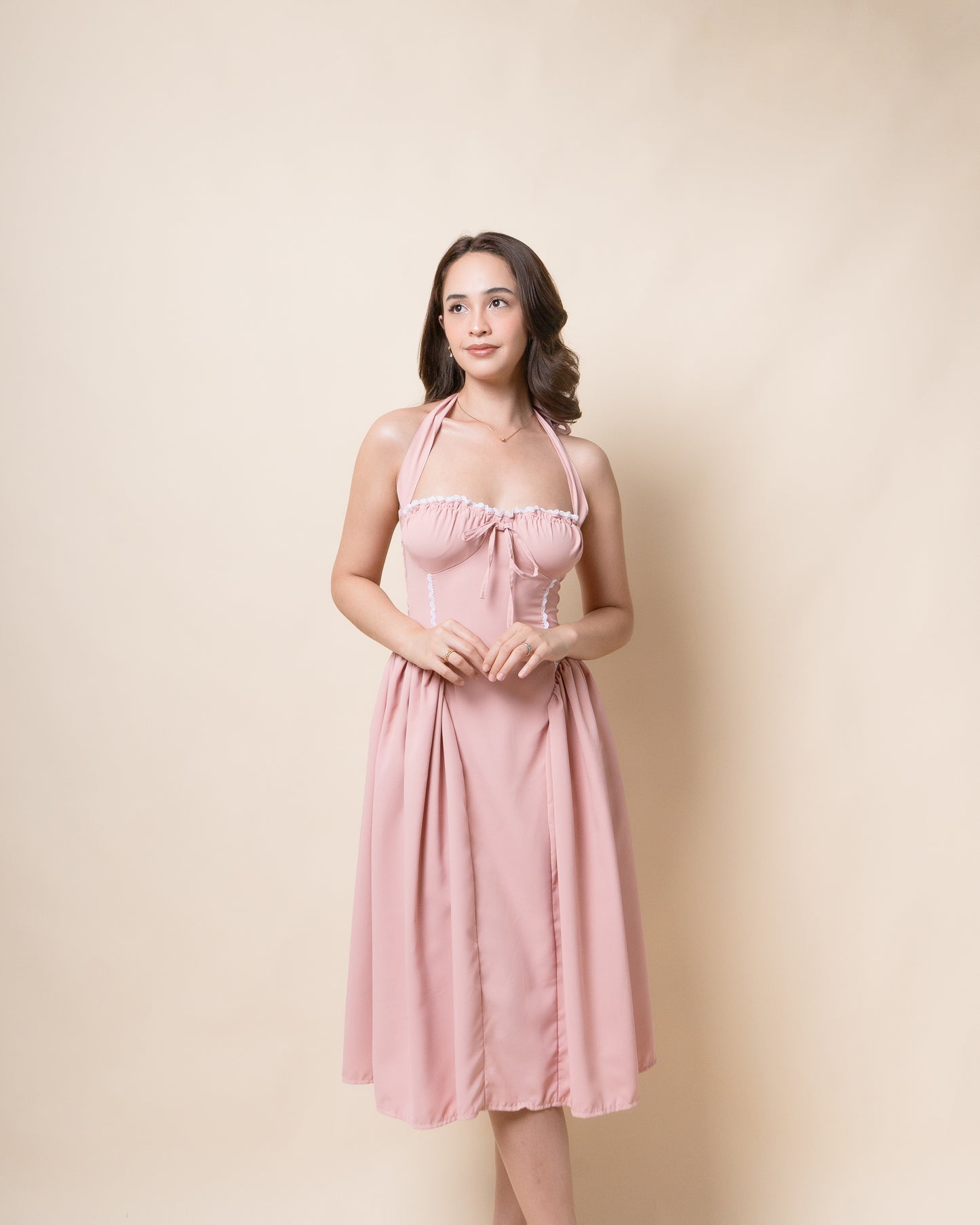 ASTRA Halter Midi Dress