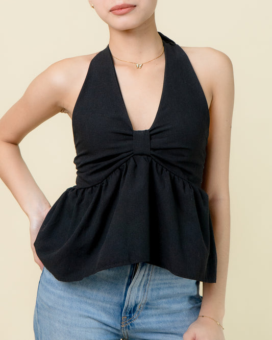 SACHA Halter Peplum Top