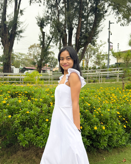 KATHRYN Ruffle Stap Midi Dress