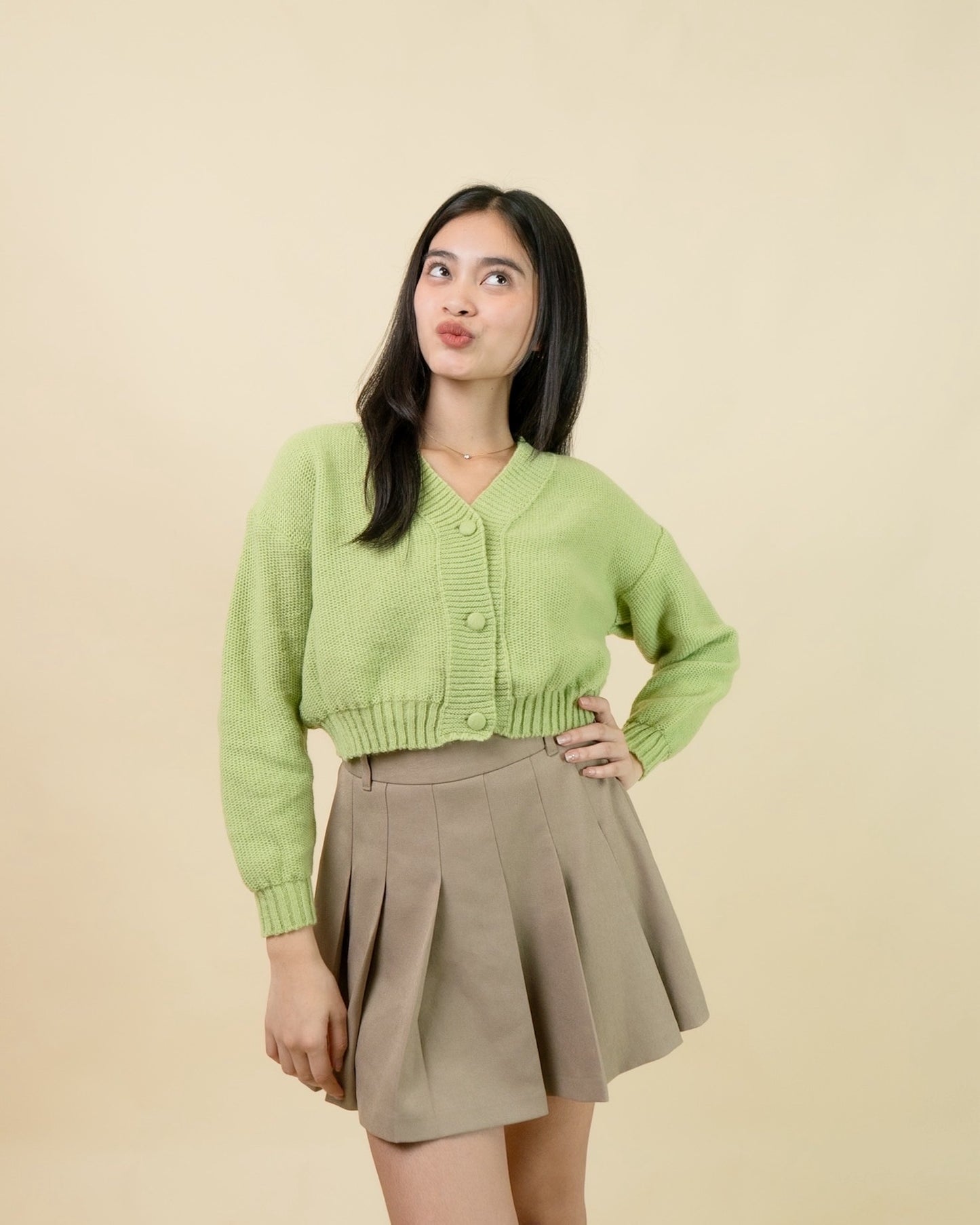 Yvette Basic Crop Cardigan