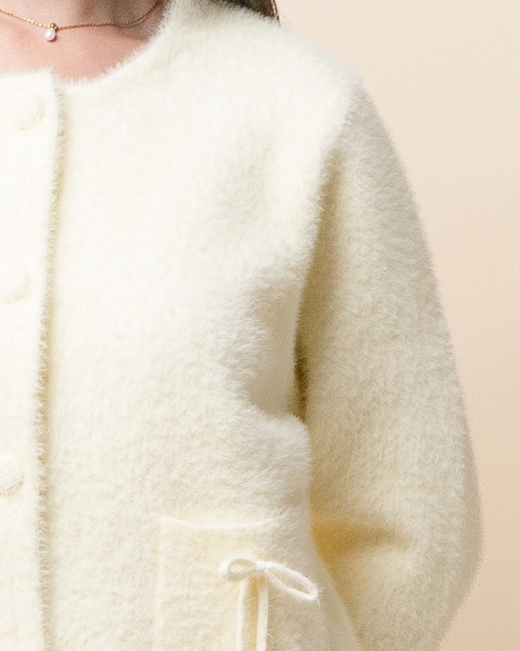 OPULE Faux Mink Cardigan