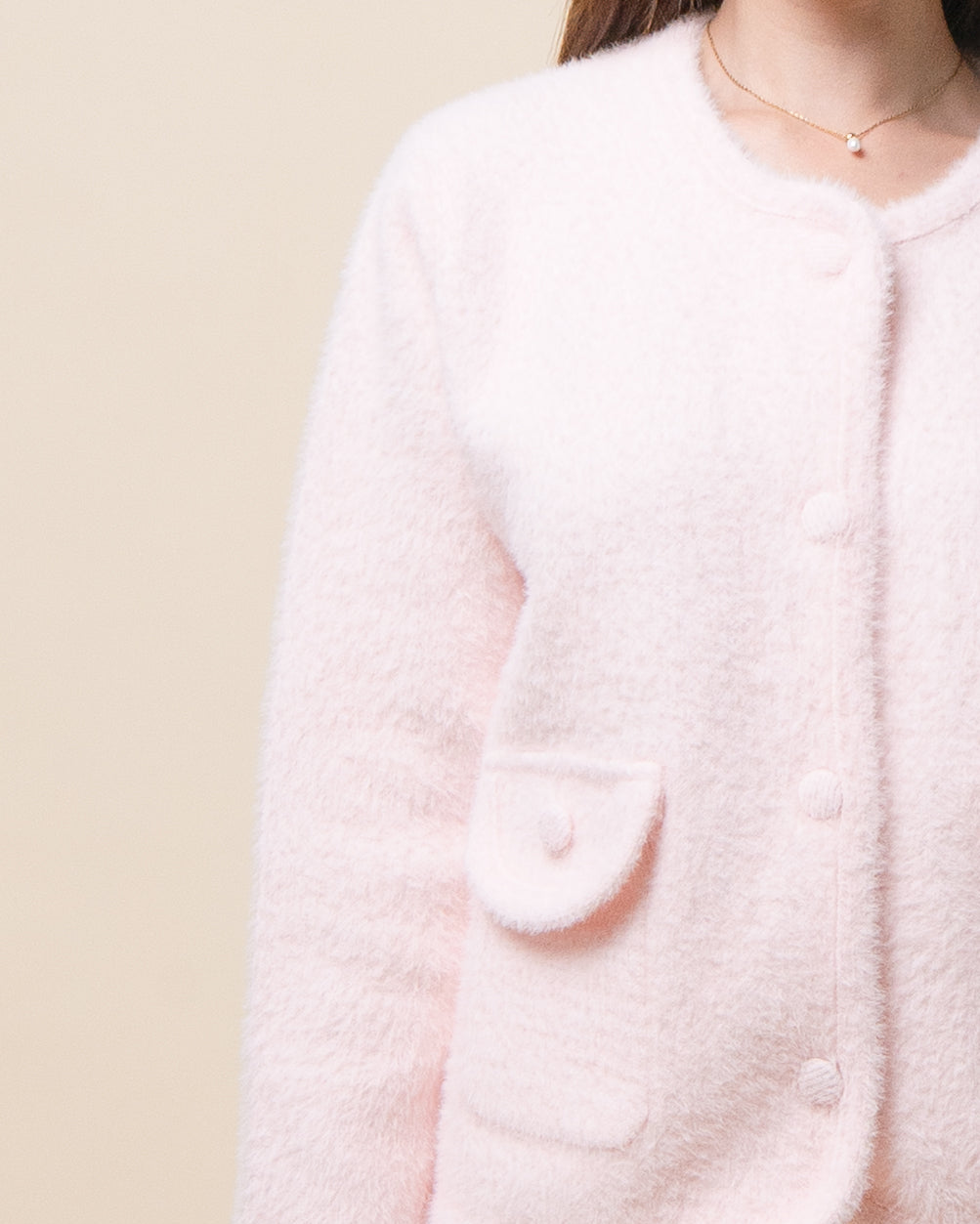 NOIRE Faux Mink Cardigan