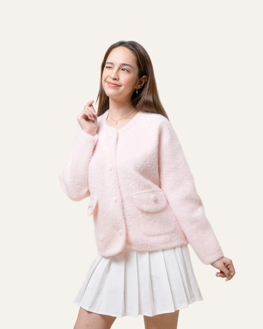 NOIRE Faux Mink Cardigan