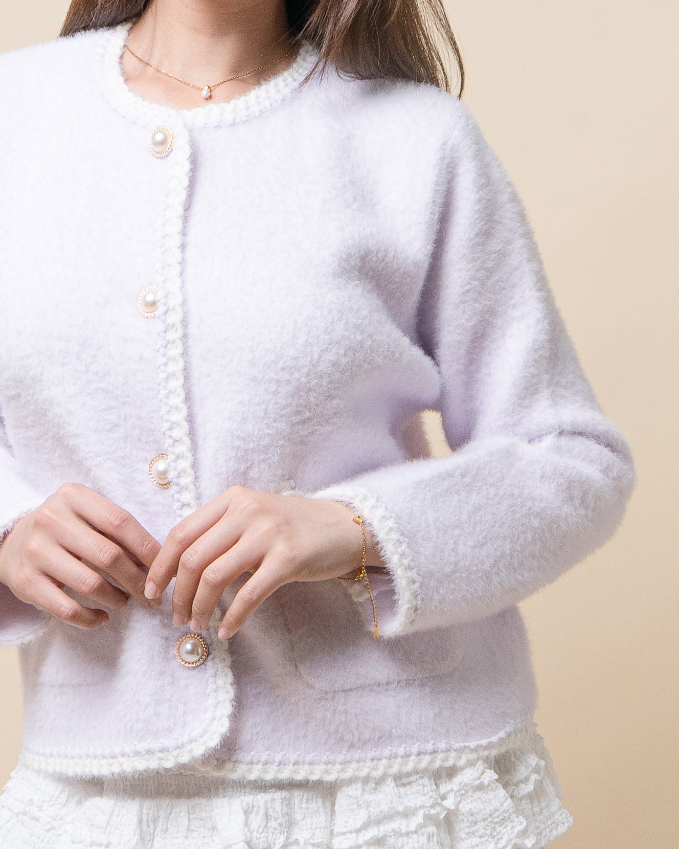 KARLA Faux Mink Cardigan