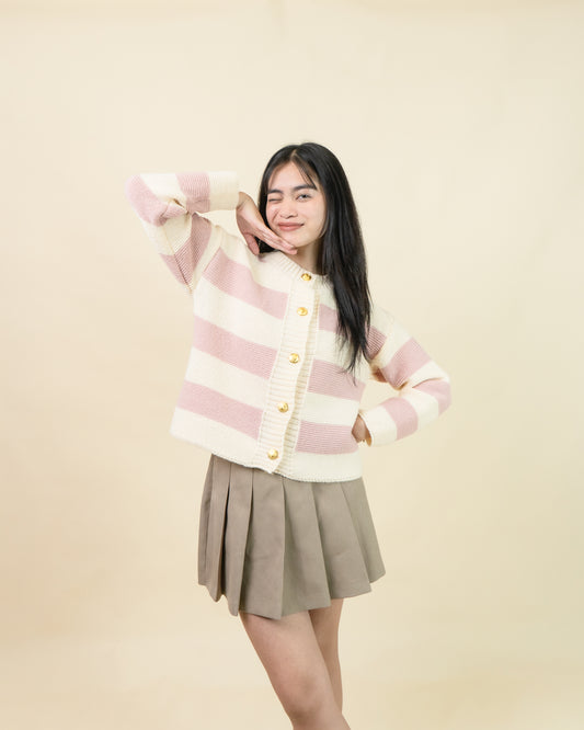 BELTINA Stripe Cardigan