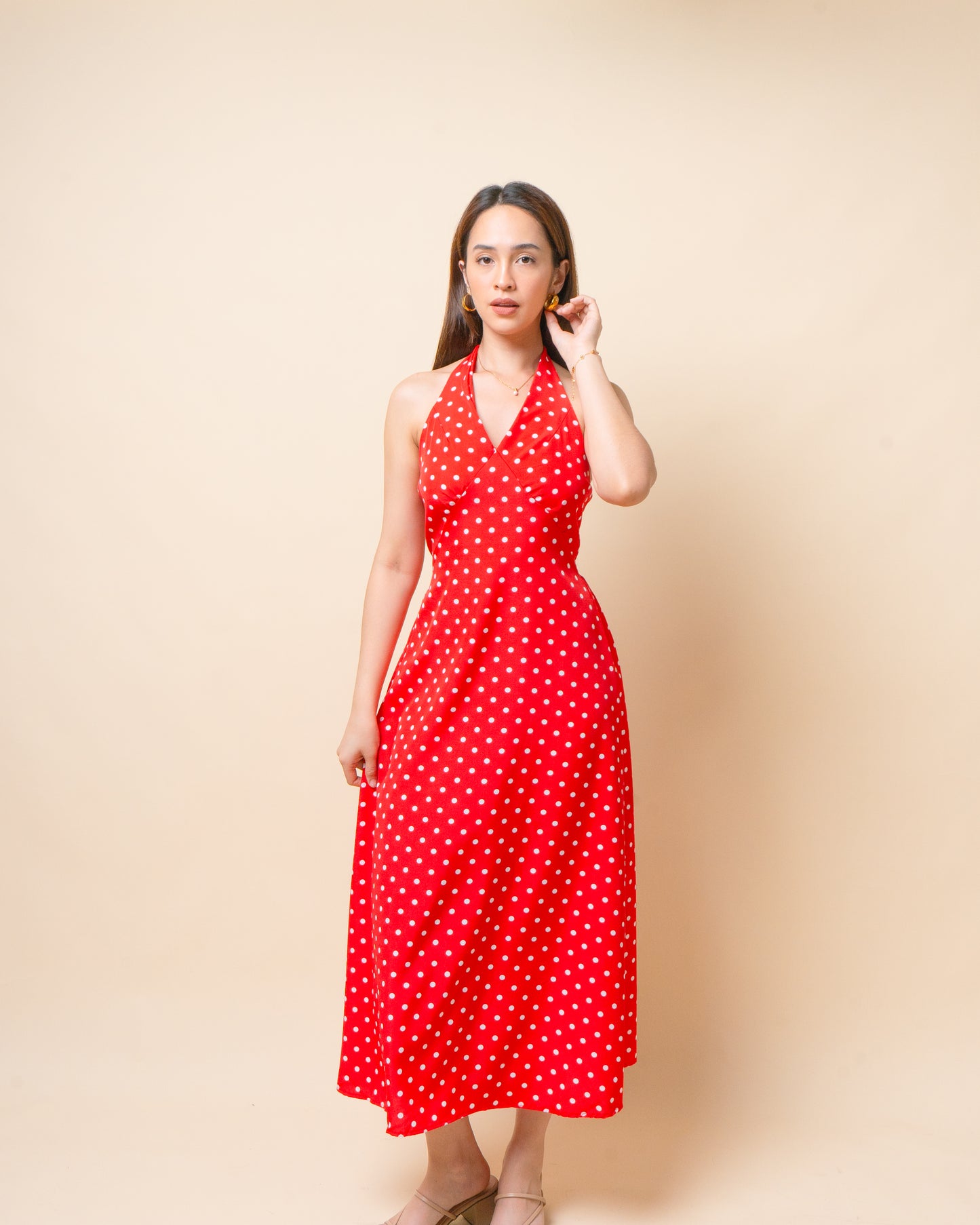 ARLET Halter Midi Dress