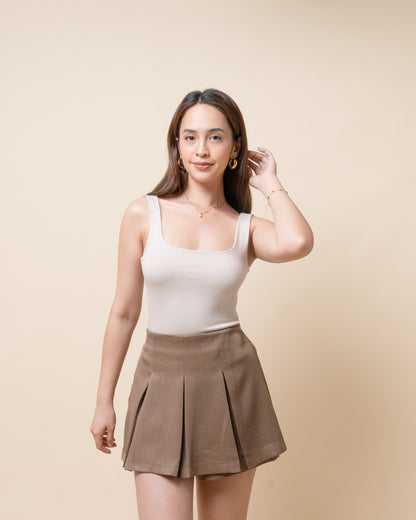 ETTA Square Neck Basic Sleeveless Top