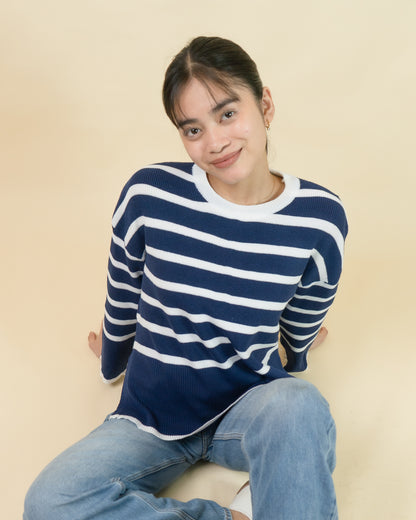 MARTIN Half Stripe Knit Pullover