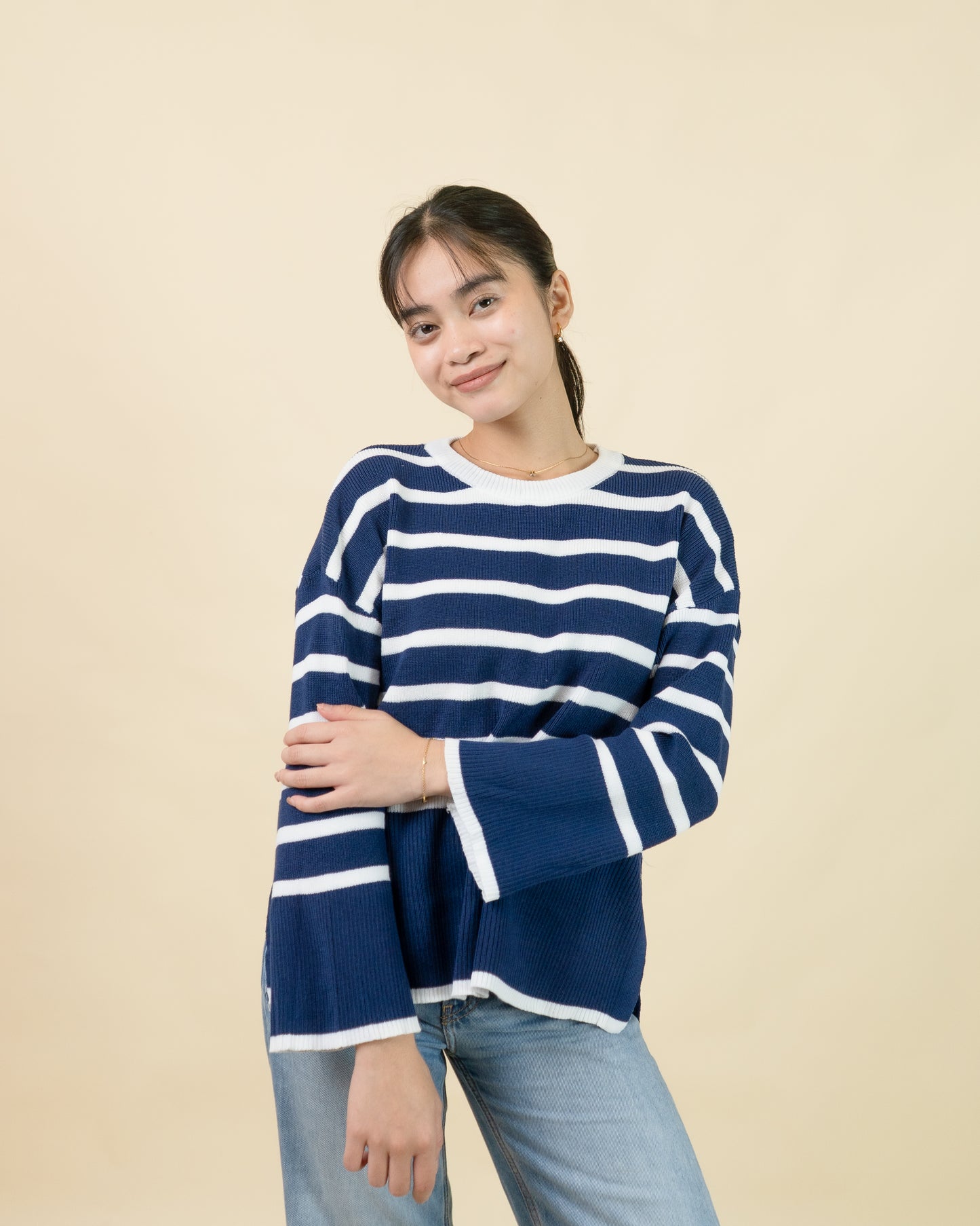 MARTIN Half Stripe Knit Pullover
