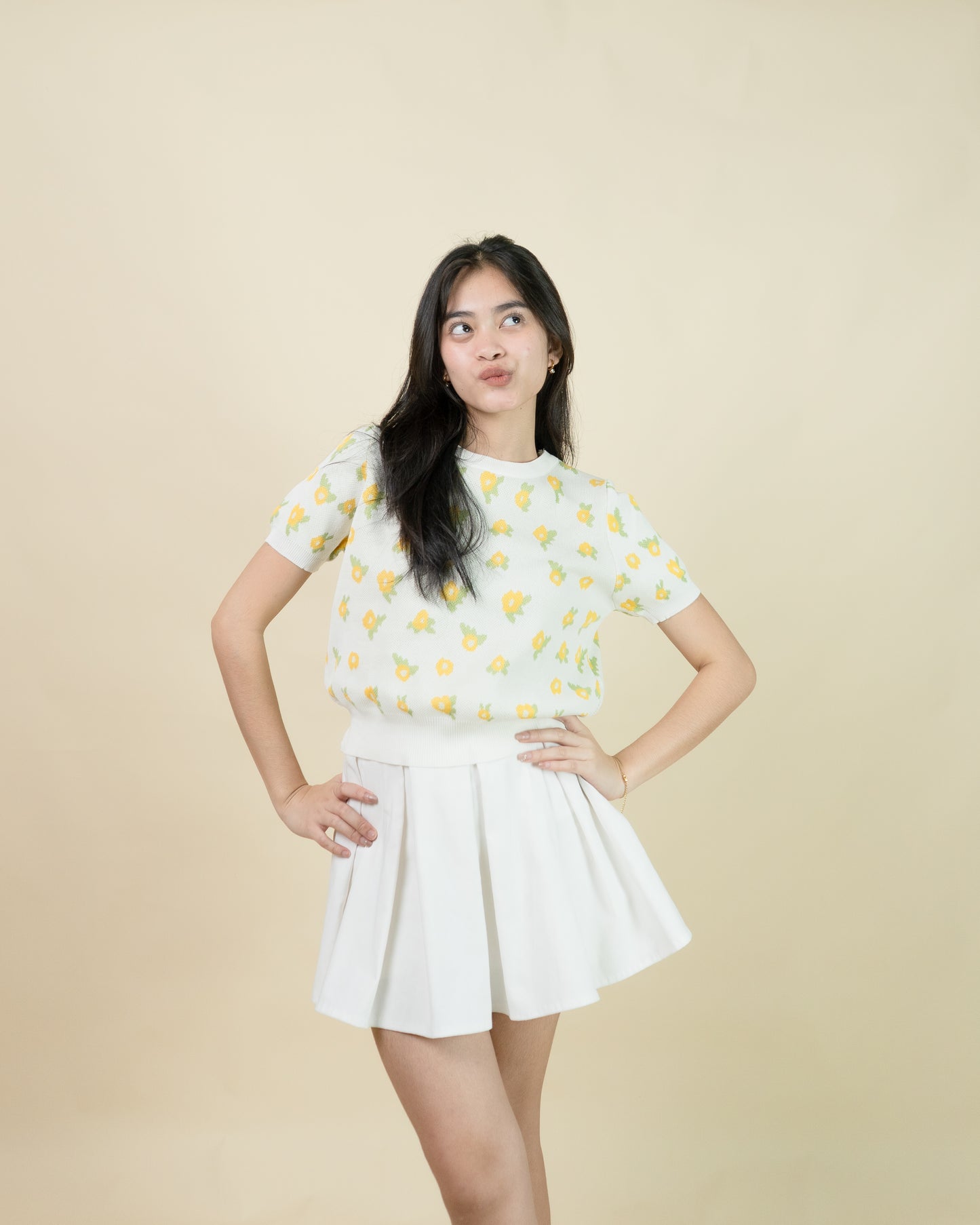 DANICA Floral Knit Top