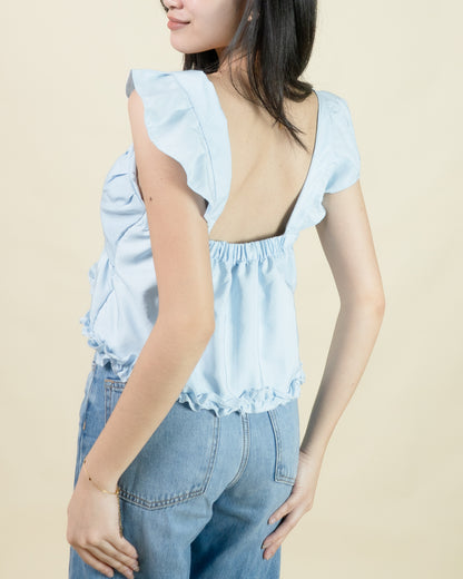 LIXIE V-Neck Ruffle Peplum Top