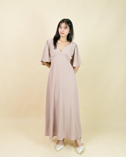 KAIDA Crumple Linen Maxi Dress