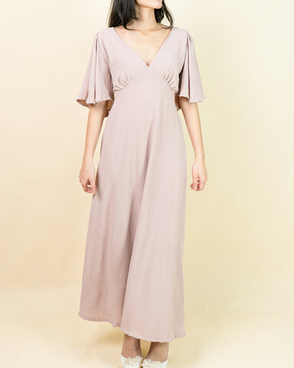 KAIDA Crumple Linen Maxi Dress