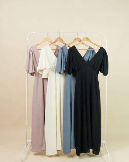 KAIDA Crumple Linen Maxi Dress
