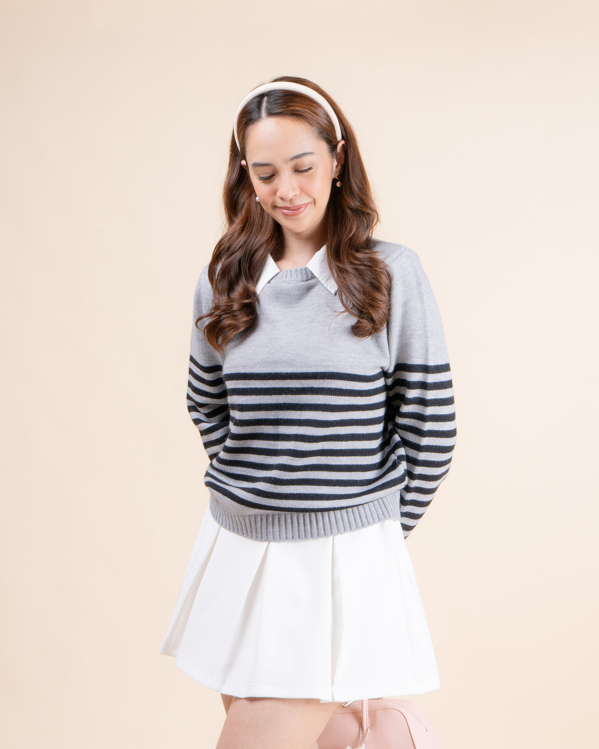 MARLOWE Collar Stripe Pullover