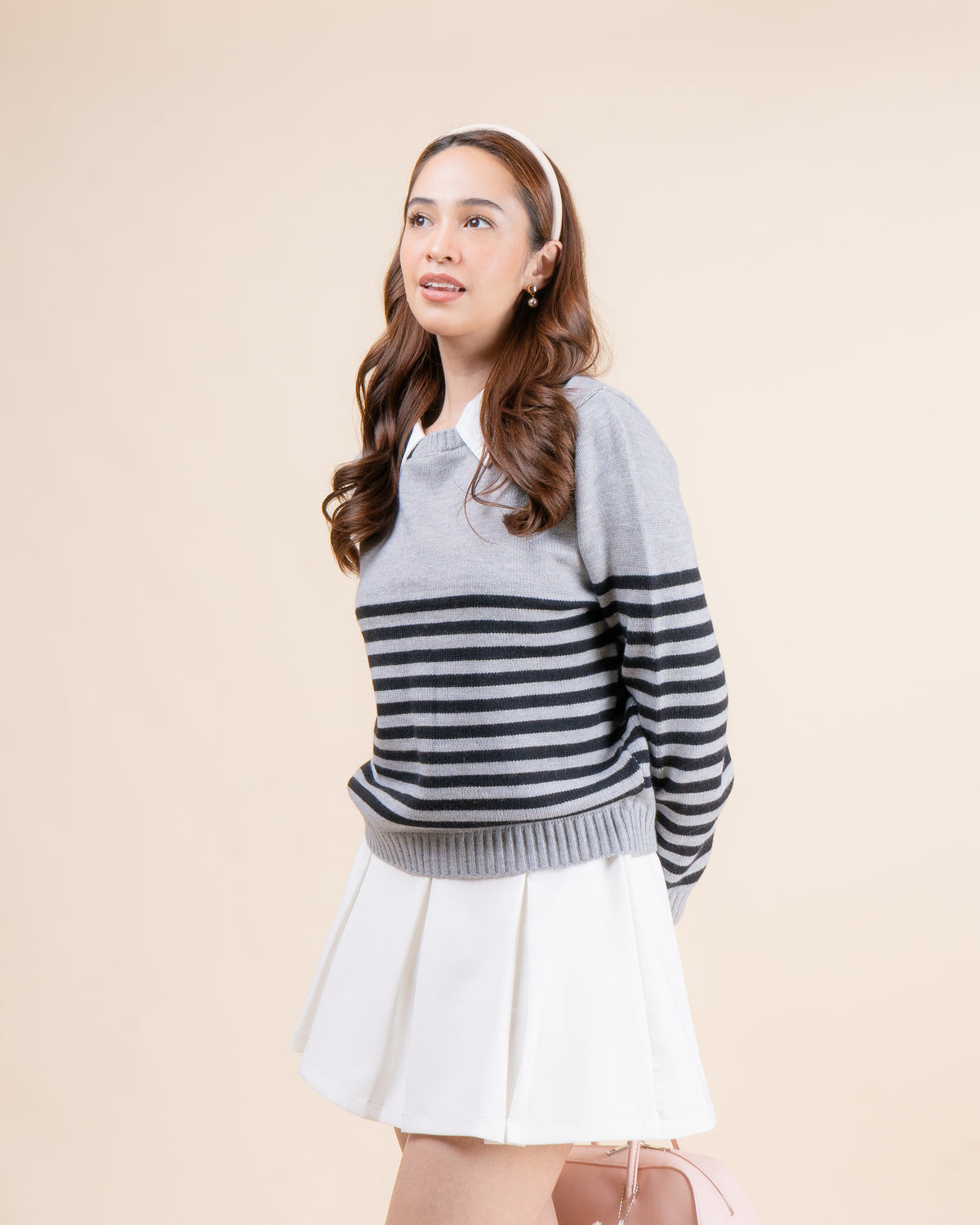 MARLOWE Collar Stripe Pullover