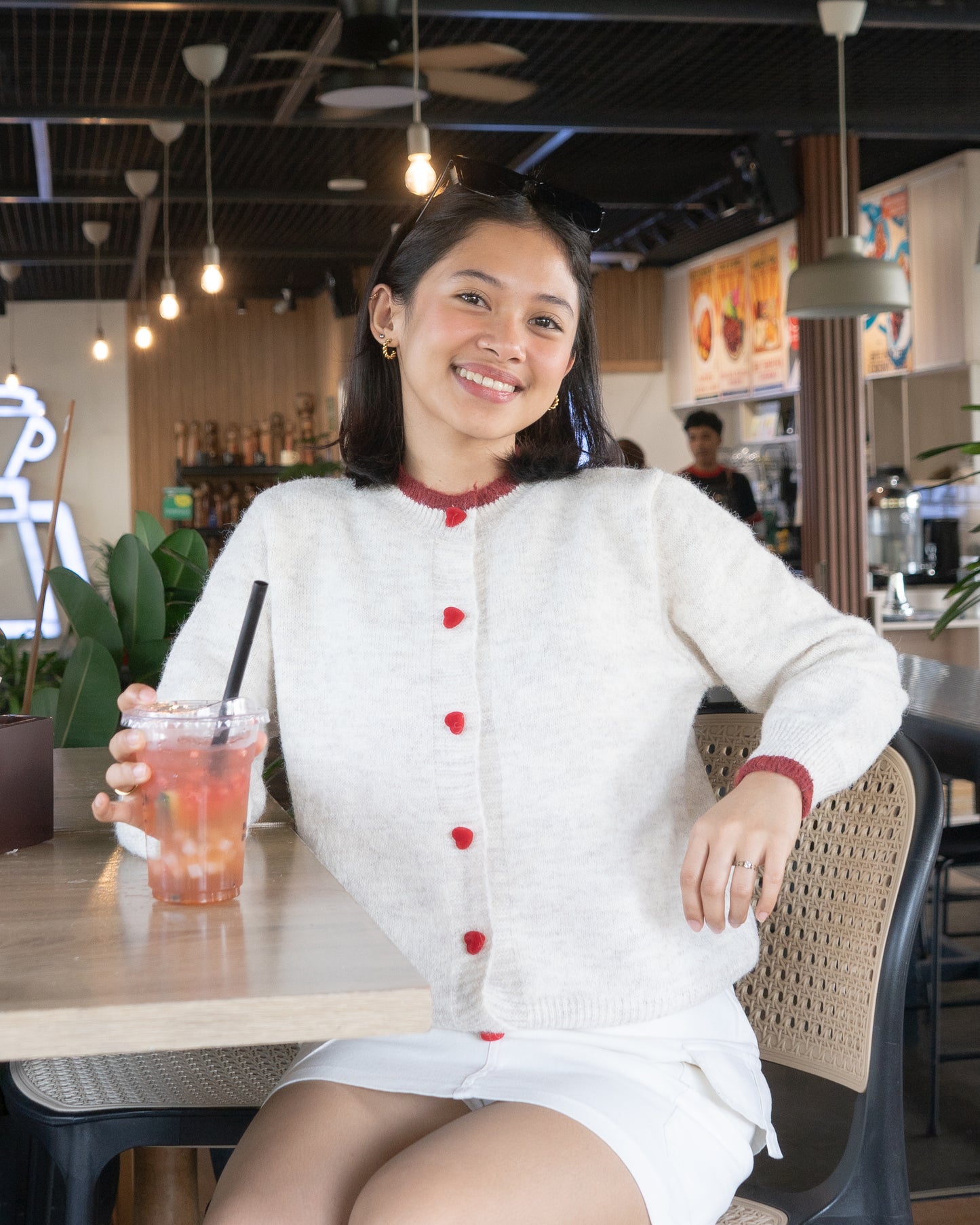 KIYOMI Heart Button Knit Cardigan