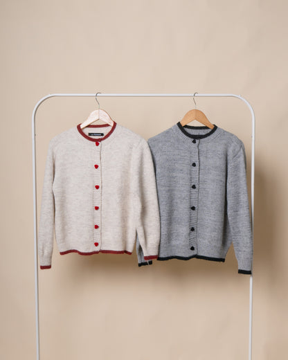 KIYOMI Heart Button Knit Cardigan