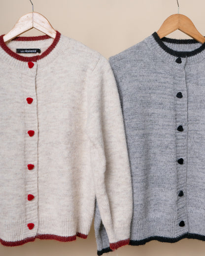 KIYOMI Heart Button Knit Cardigan