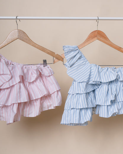 INGRID Asymmetrical Ruffle Top
