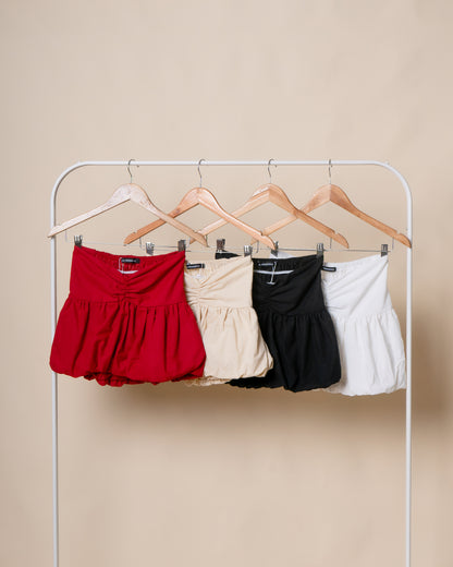 CHARISSE Tube Linen Peplum Top