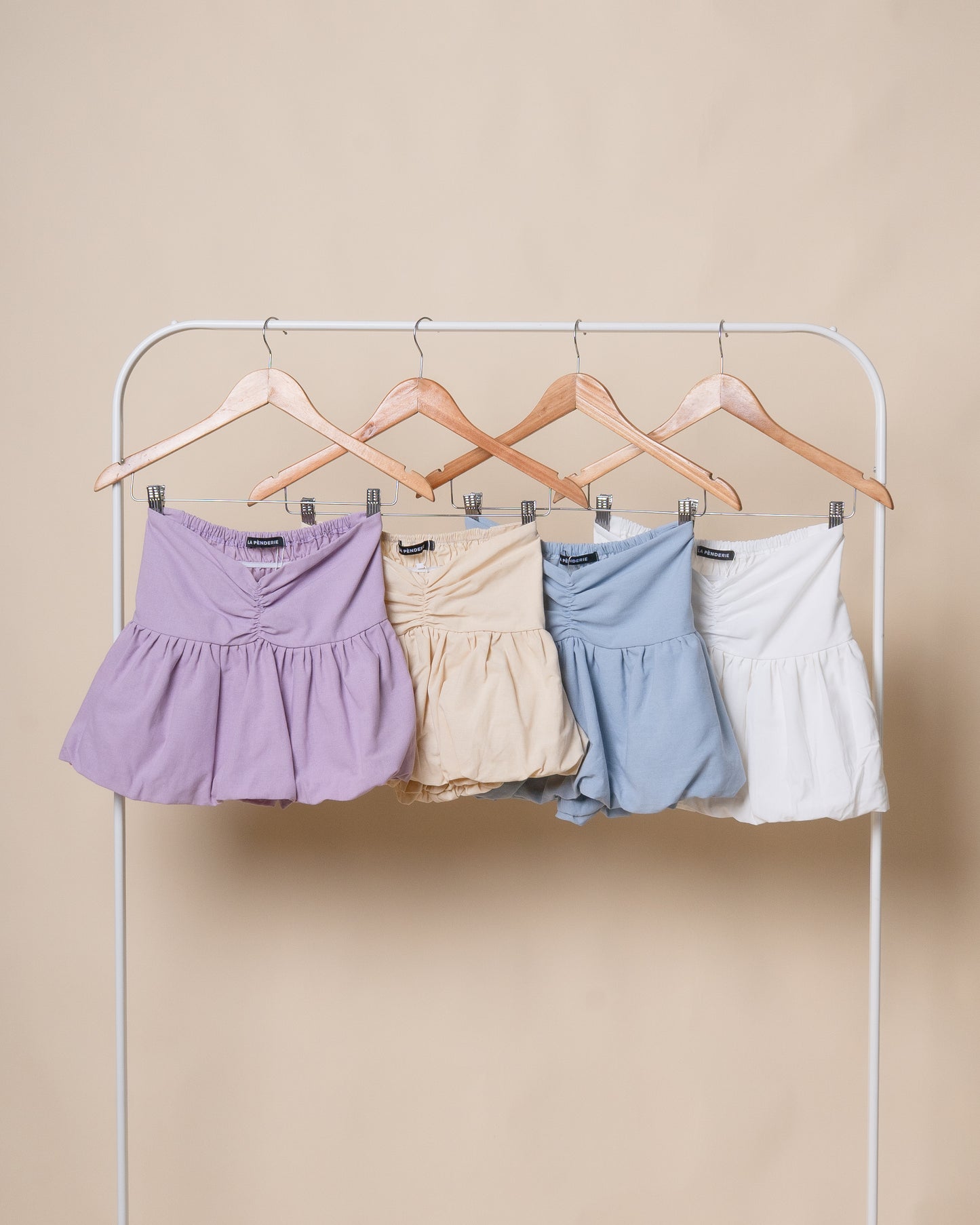 CHARISSE Tube Linen Peplum Top