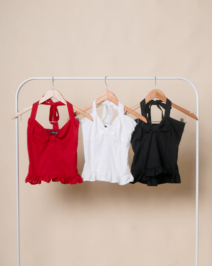 TAYTUM Linen Halter Top
