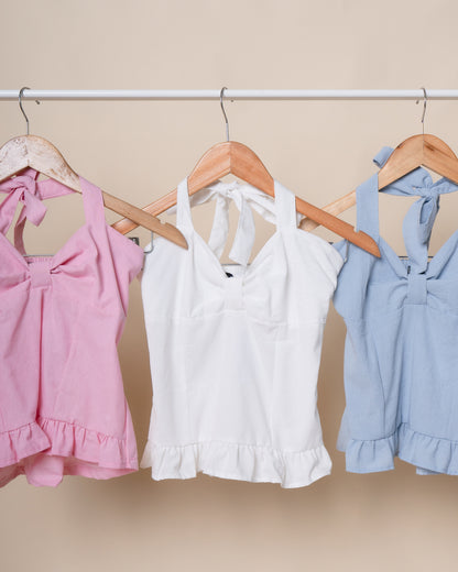 TAYTUM Linen Halter Top
