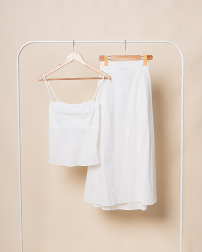 Akira Top + Maxi Skirt Linen Set