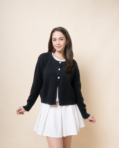 SOLIN Faux-Shirt Cardigan