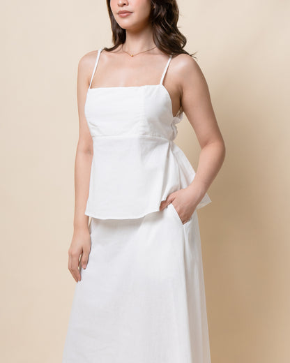 Akira Top + Maxi Skirt Linen Set