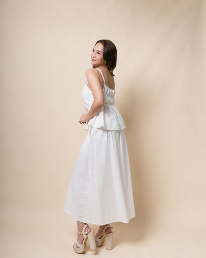 Akira Top + Maxi Skirt Linen Set