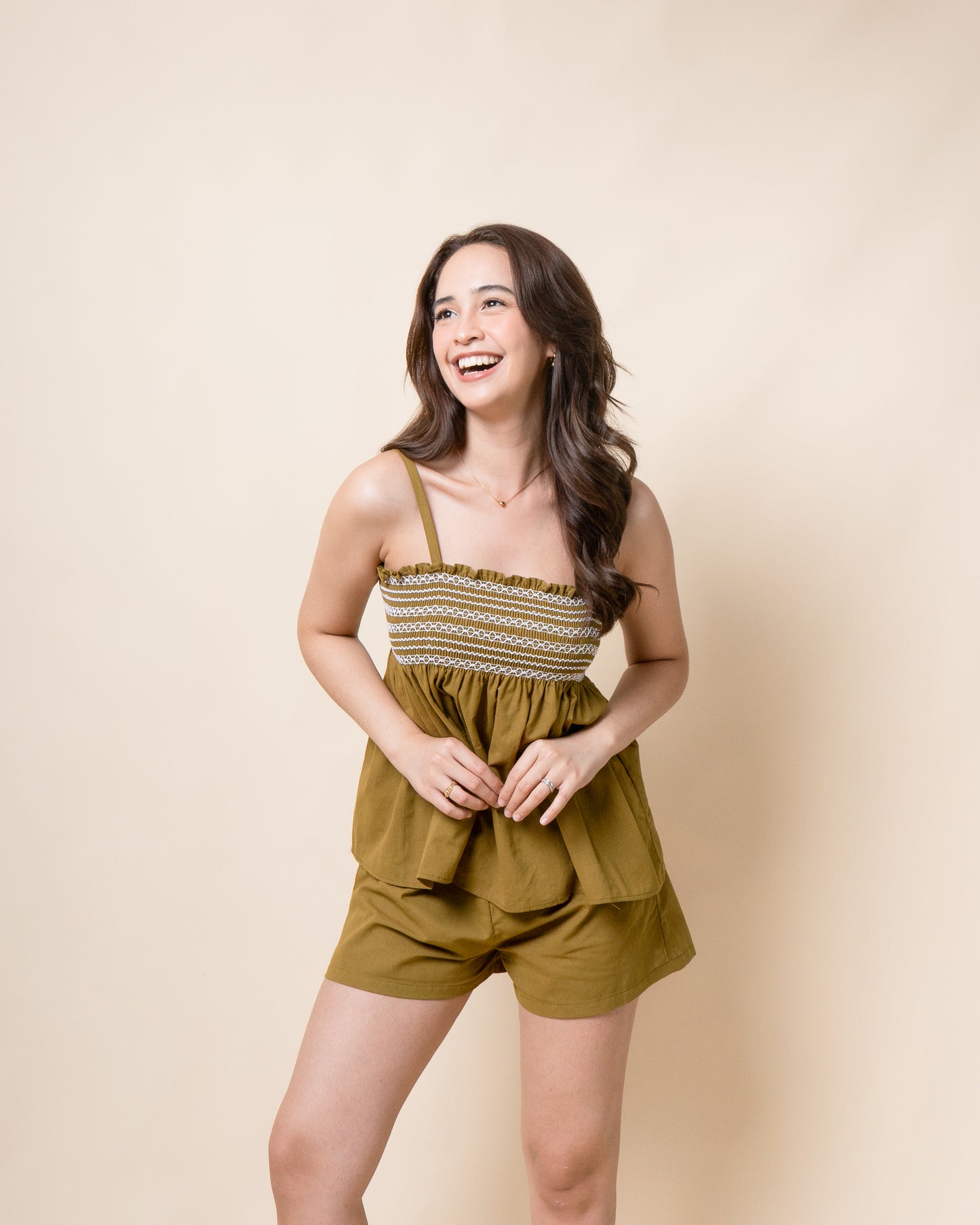 KIVARY Peplum Top + Shorts Set