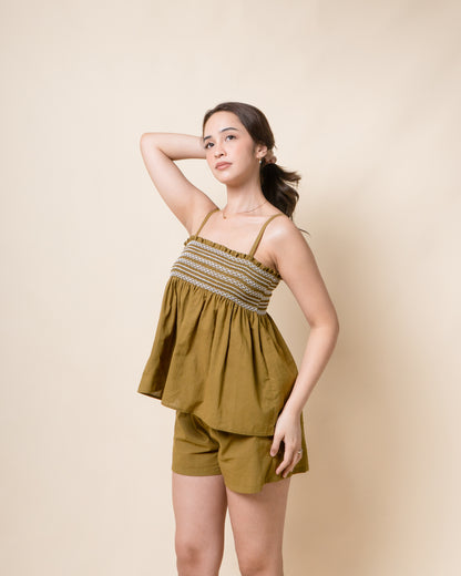 KIVARY Peplum Top + Shorts Set