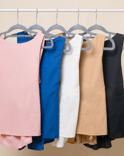 DEEMA Ribbon Back Linen Top