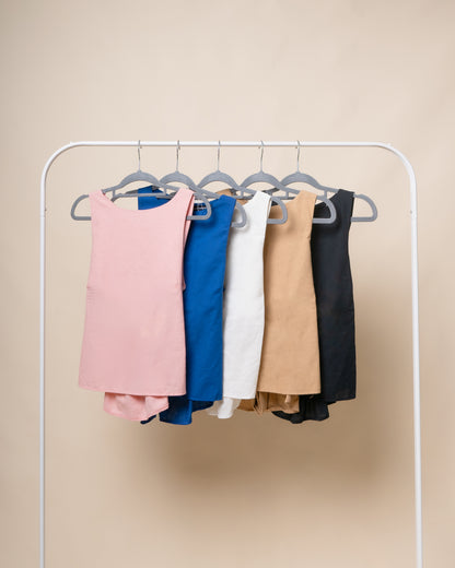 DEEMA Ribbon Back Linen Top