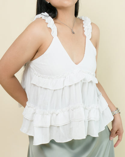 TORY Ruffle Peplum Top