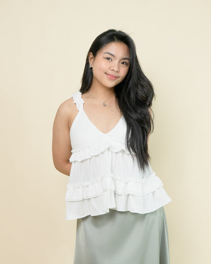 TORY Ruffle Peplum Top