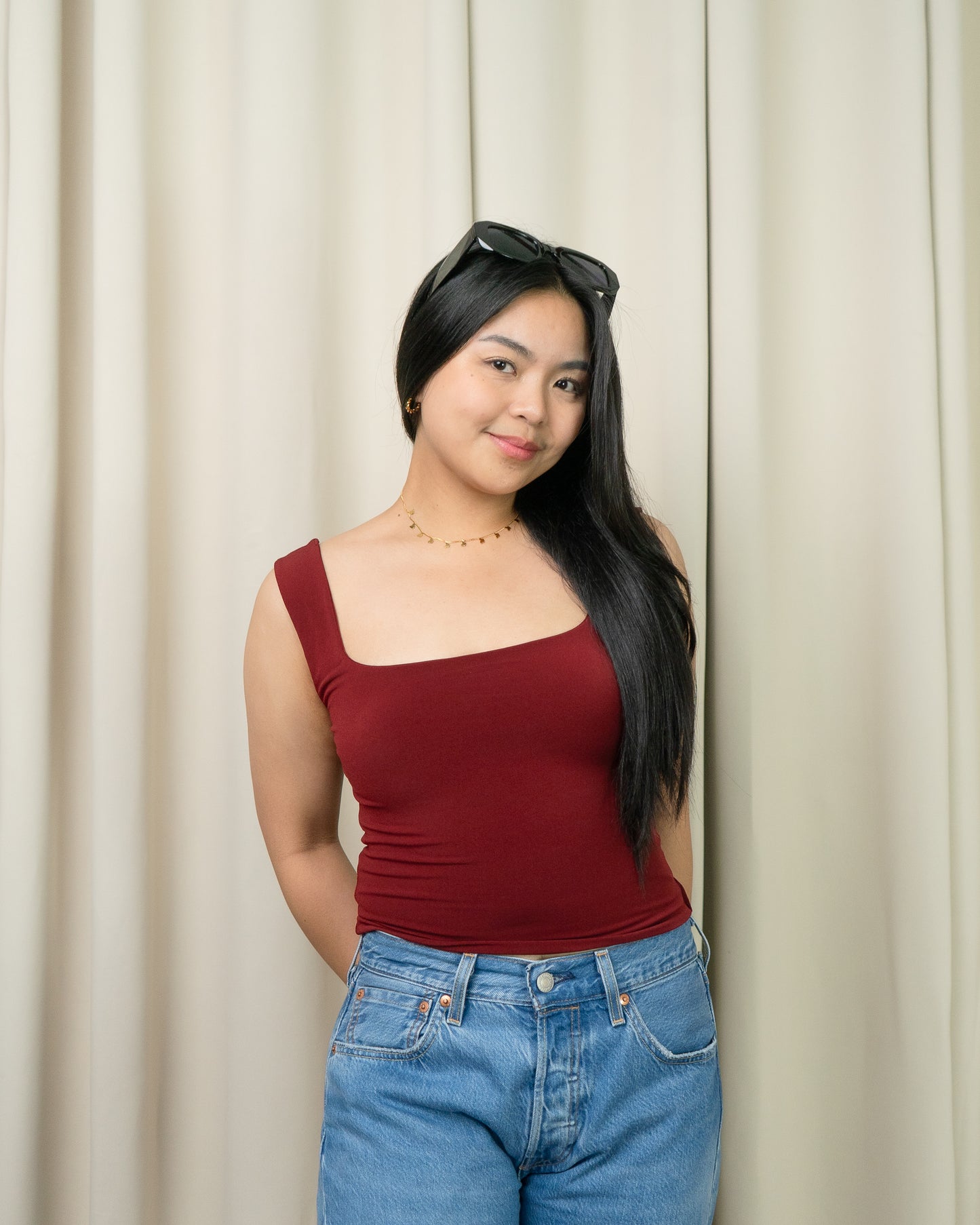 VALERIA Square Neck Top