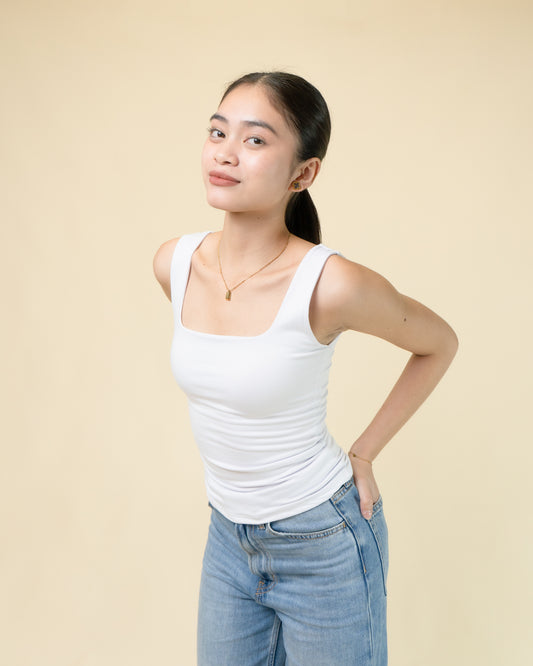 Laine Square Neck Basic Top