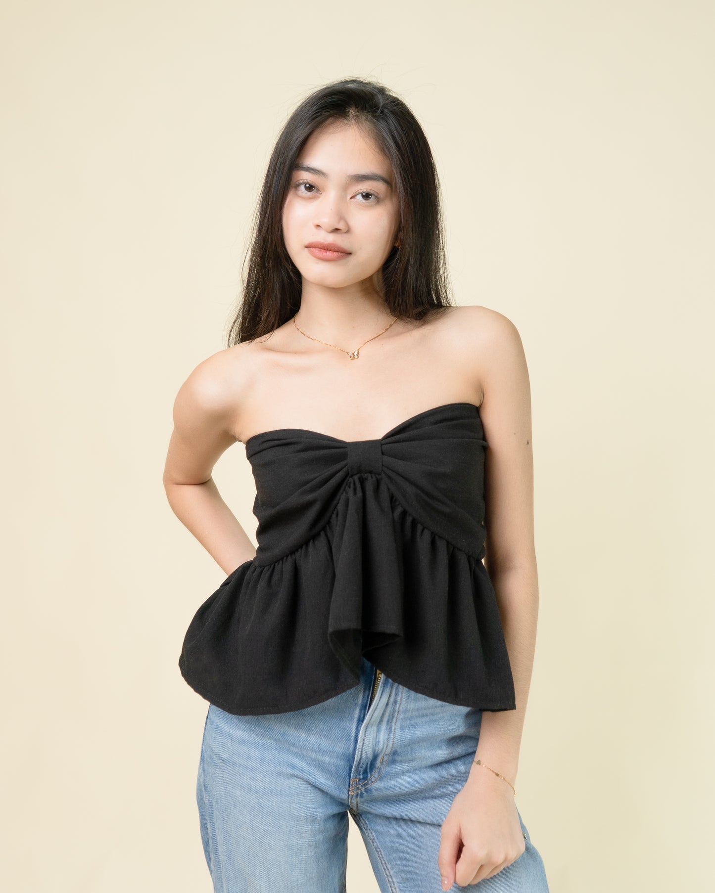 Brittie Tube Peplum Top