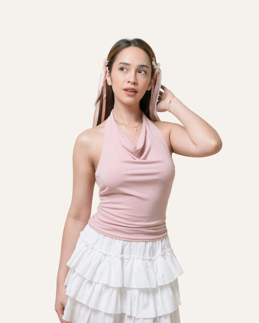 ALITHEA Backless Cowl Top